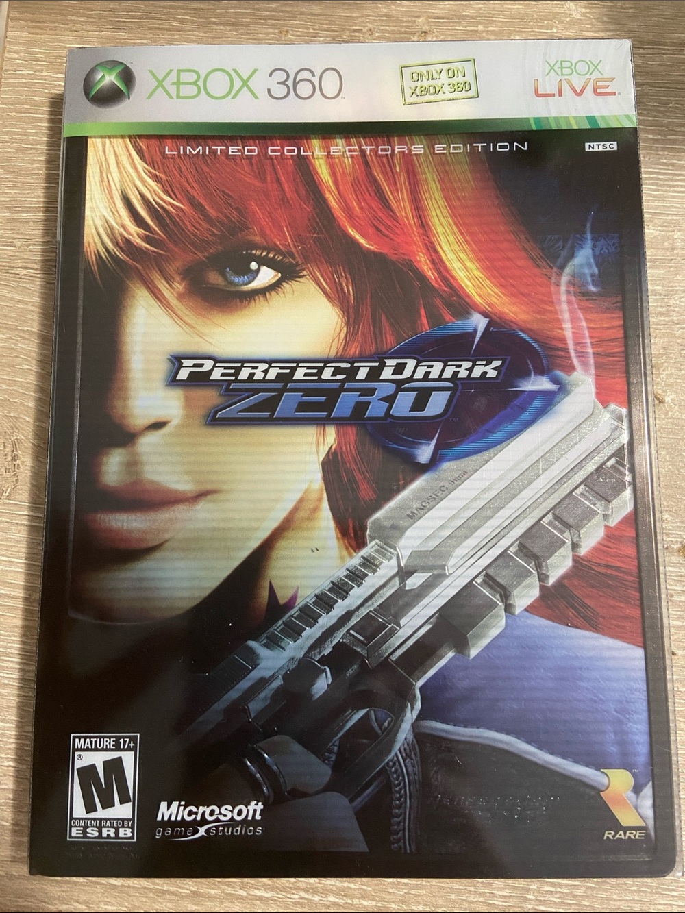 Perfect Dark Zero Limited Steelbook Slipcover (Microsoft Xbox 360, 2005) CIB